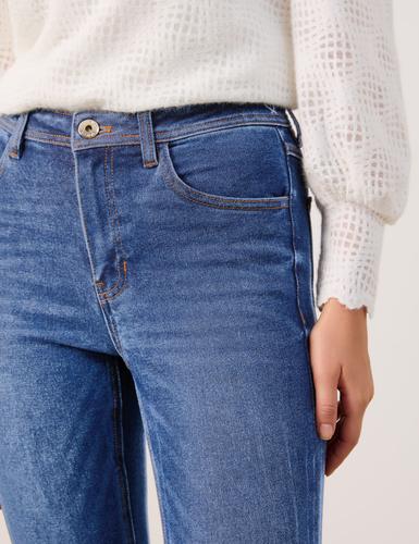 Bootcut Jeans 36 Figurbetont - Dark Blue Denim