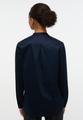 Satin Shirt Bluse Satingewebe Langarm 36/Langarm LOOSE FIT - Dunkelblau