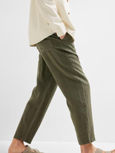 SLH180 RELAXED CROPPED MAGNUS SUN PANT S Locker geschnitten - Forest Night