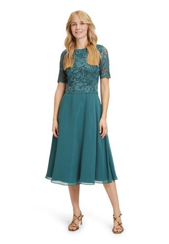 Cocktailkleid 42 Ausgestellt - Dark Emerald