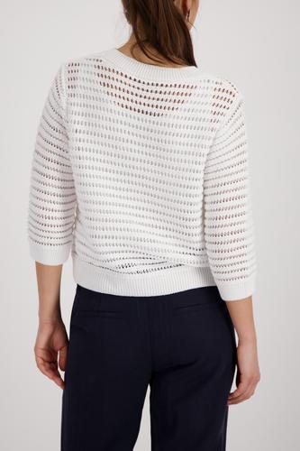 Ajour-Strickpullover 40 - Cream