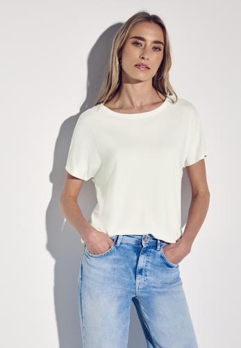 Shirt in Unifarbe 36 - Off White