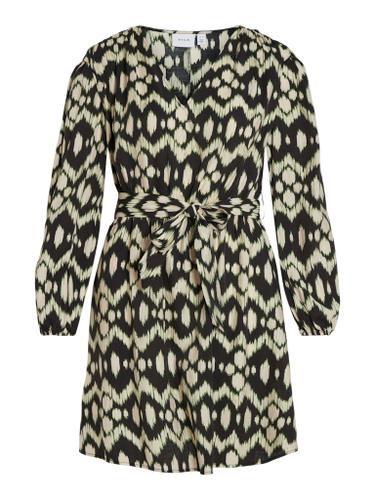 VIKALLILA GRY V-NECK L/S DRESS Schwarz 34