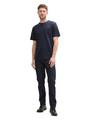 T-Shirt mit Brusttasche XXL Regular Fit - Sky Captain Blue Stripy Inject