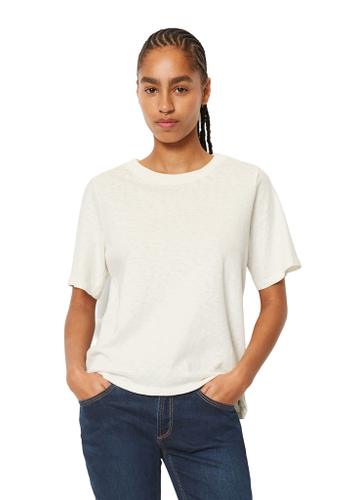Slub-Jersey-T-Shirt loose Weiß XL