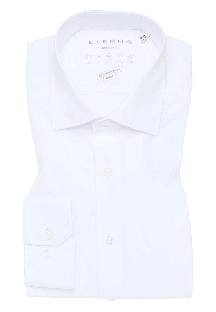 Performance Shirt Twill-Stretch Langarm Weiß 43/Langarm - 65cm