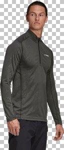 adidas TERREX Herren TRACEROCKER 1/2 ZIP LONGSLEEVE M in Grau