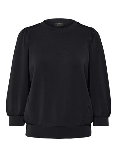 SLFTENNY 3/4 SWEAT TOP NOOS XXL Locker geschnitten - Black