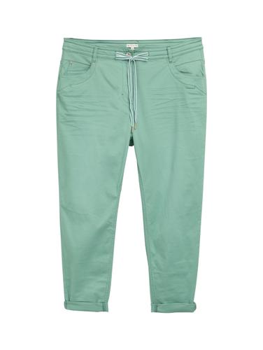 Plus Size - Cropped Slim Hose 46/28 Slim Fit - Faded Green