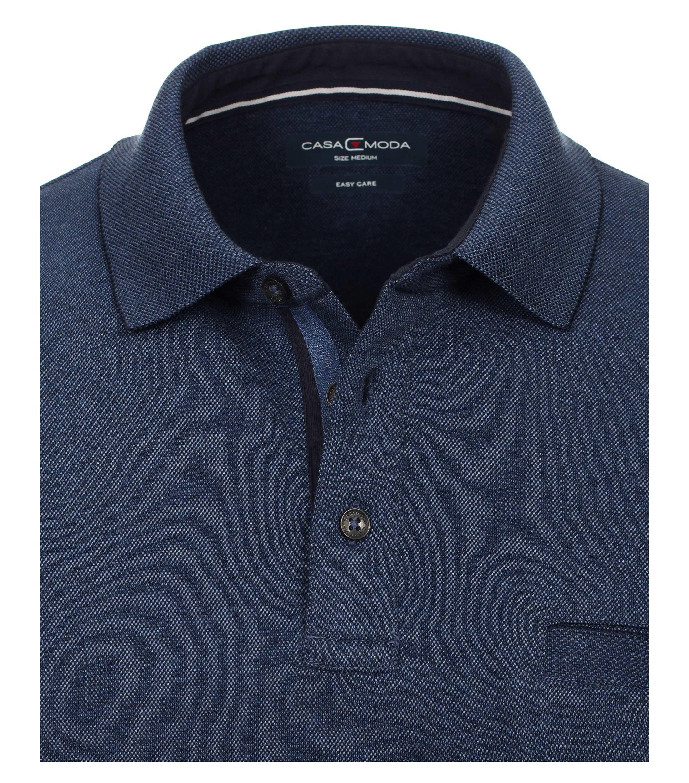 Polo-Shirt Langarm gestreift L - Blau