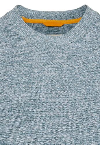 Rundhals Pullover aus Baumwolle Blau XL