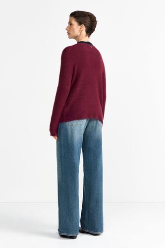 Strickpullover - Bordeaux / L