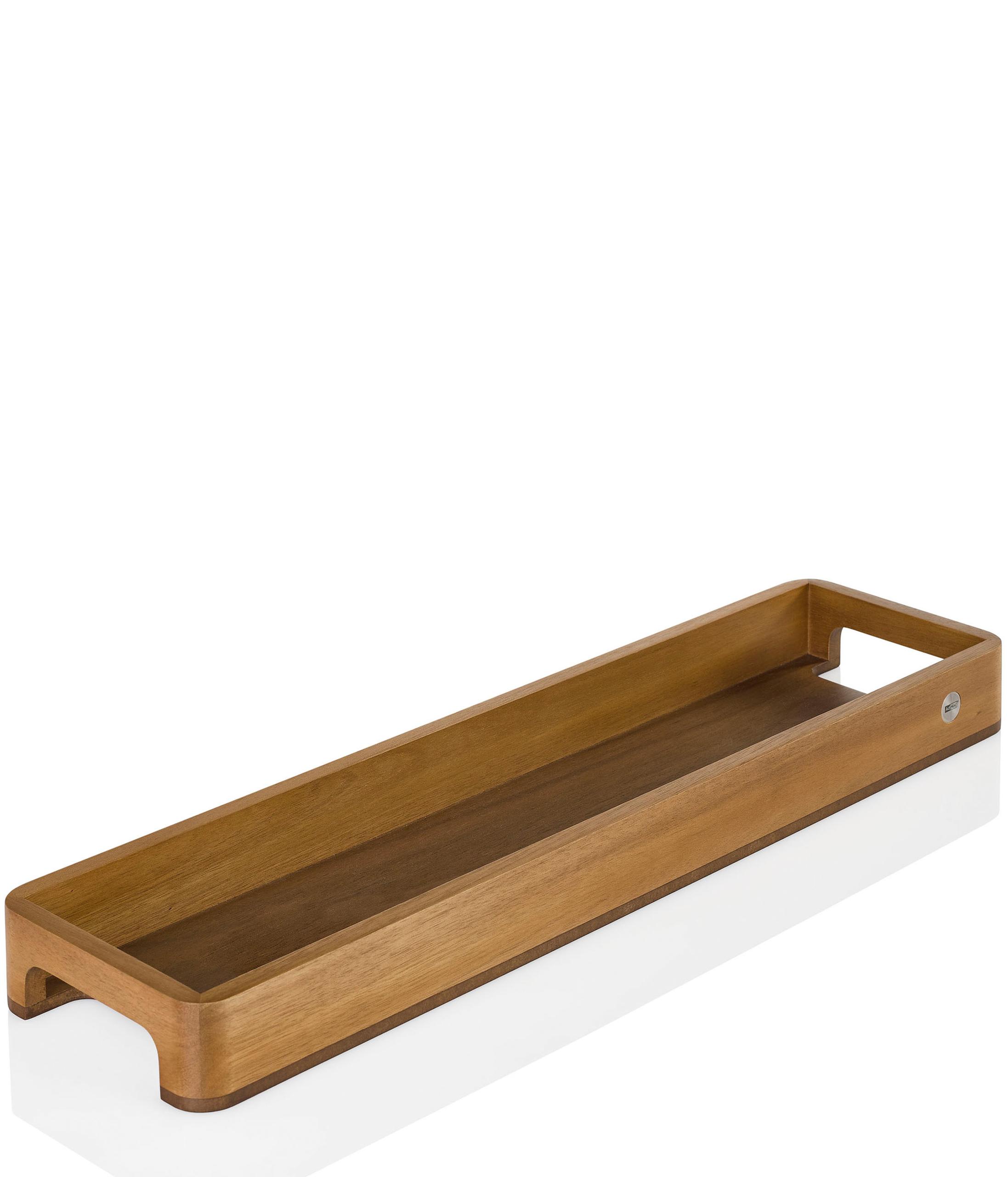 Gewürz-, Getränke- und Dekotablett SERVE SLIM, Akazienholz/Walnussholz, L: 60 cm, B: 15,5 cm, H: 5 cm