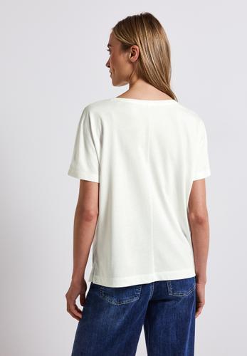T-Shirt mit Fotoprint Weiß 40