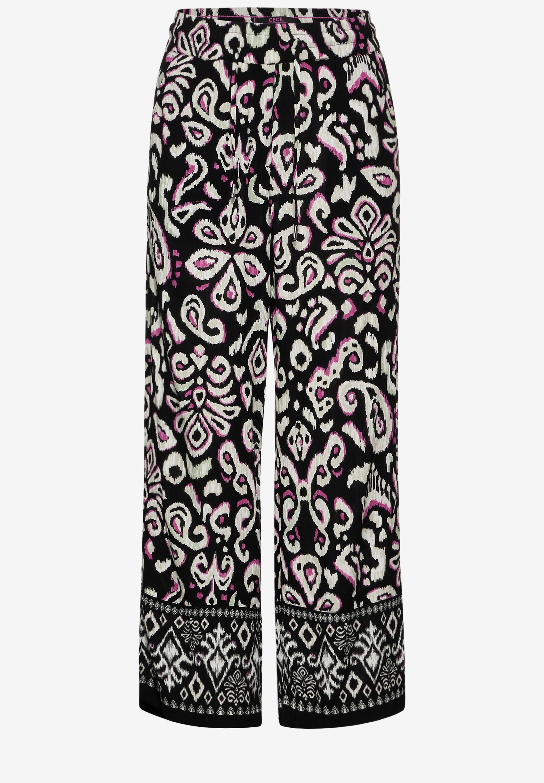 7/8 Hose mit Wide Legs XS/26 - Black