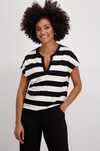Sweatshirt mit Streifen 40 - Schwarz Ringel