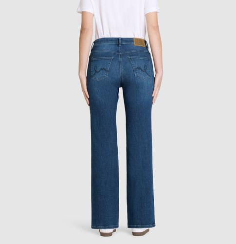 MAC JEANS - LAURA, Authentic Stretch Denim 40/30 Flared Fit - Blau