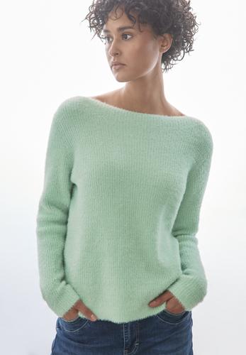 Federgarn-Pullover 38 - Light Sunlit Green