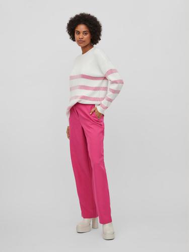 VIRIL STRIPE L/S KNIT TOP - NOOS XL - White Alyssum