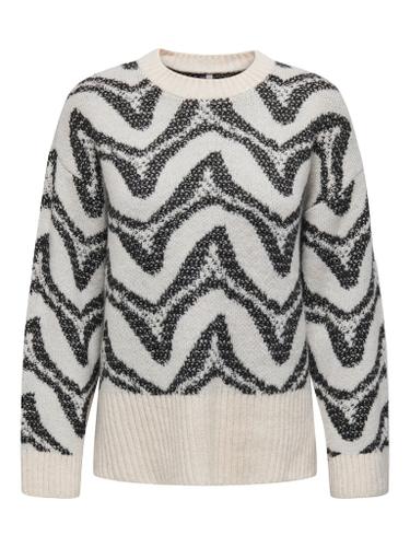 ONLJANE LS JQ O-NECK BF KNT Weiß L