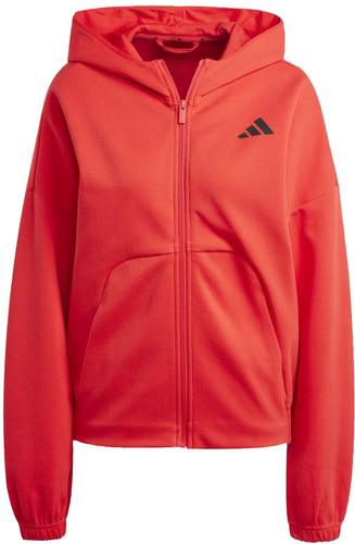 ADIDAS Damen Kapuzensweat Future Icons Small Logo Full-Zip XS in Rot
