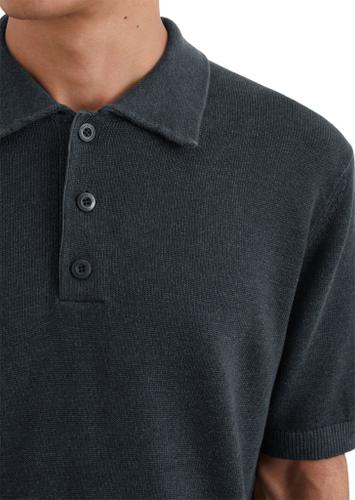 Strick-Poloshirt regular Blau L