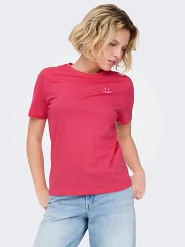 ONLJILL LIFE S/S REG TEE CS JRS S Normal geschnitten - Raspberry