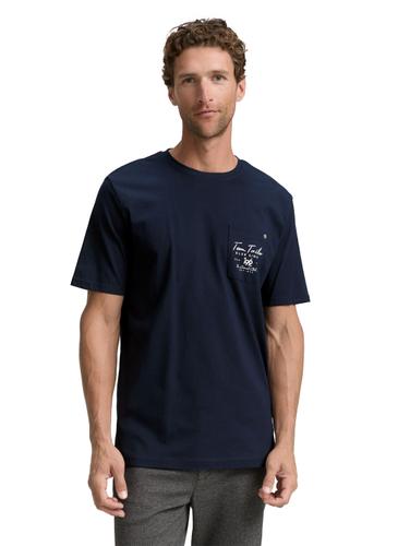 T-Shirt mit Brusttasche XL Regular Fit - Sky Captain Blue