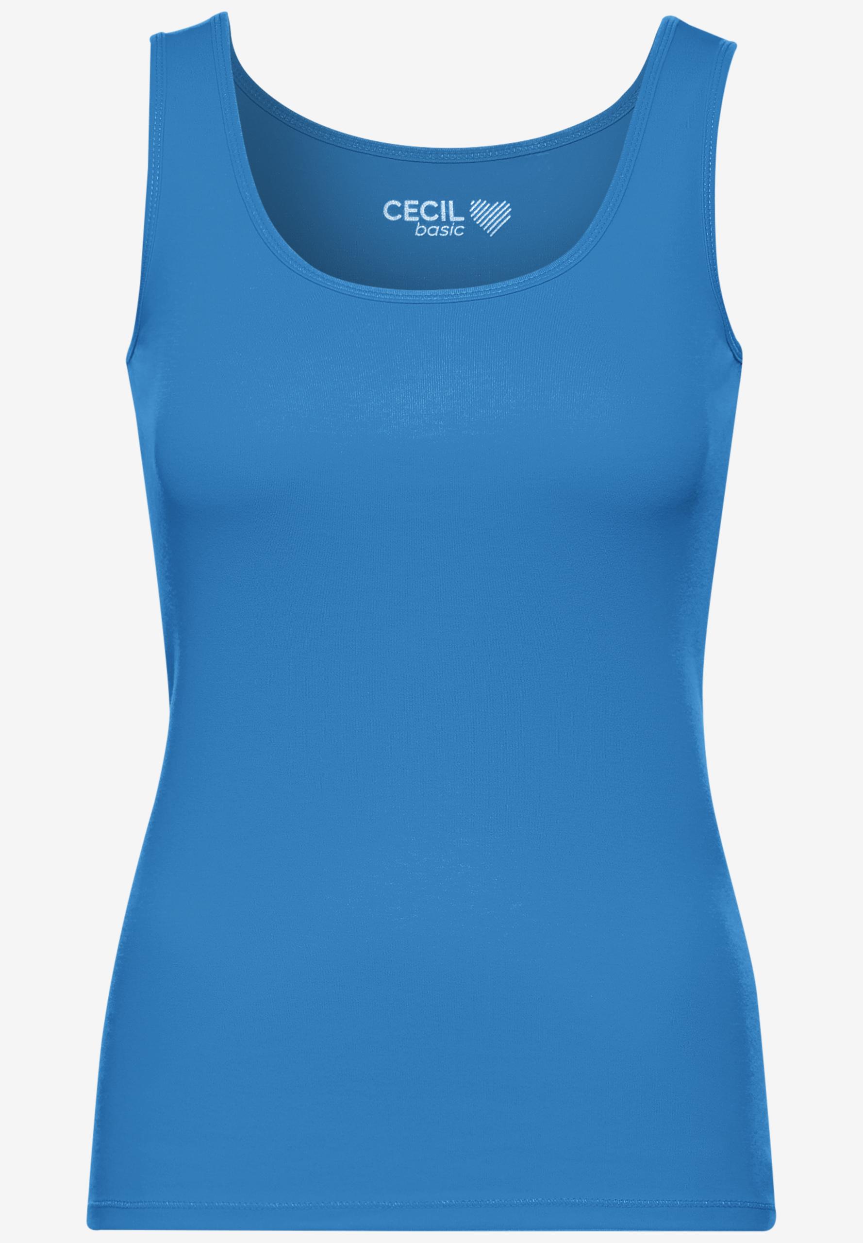 Basic Top in Unifarbe XL - Azure Blue