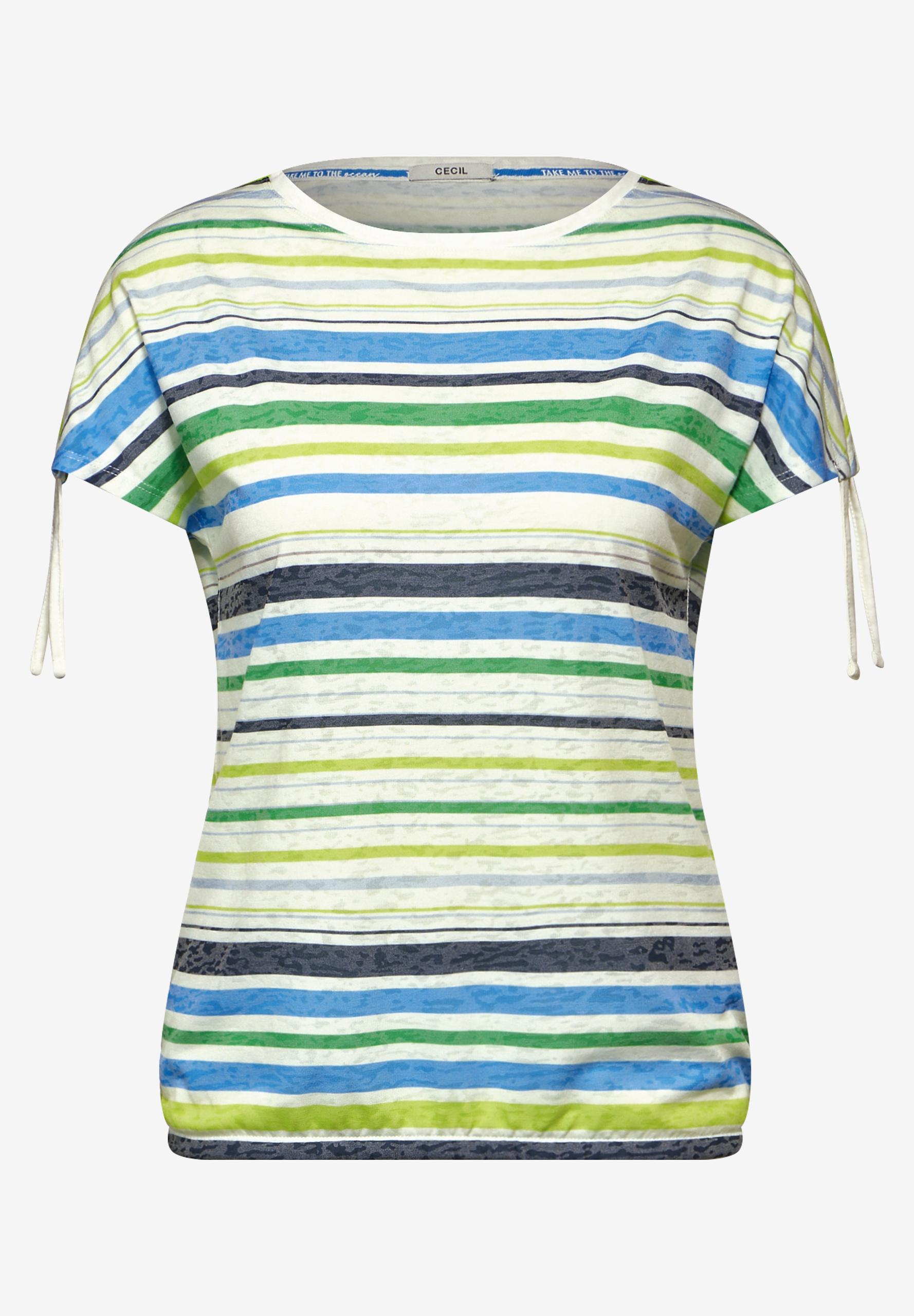 Gestreiftes T-Shirt M - Vanilla White