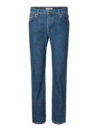 SLFSTRAIGHT BEA-KORI MW JEANS NOOS 27/32 Gerade geschnitten - Medium Blue Denim