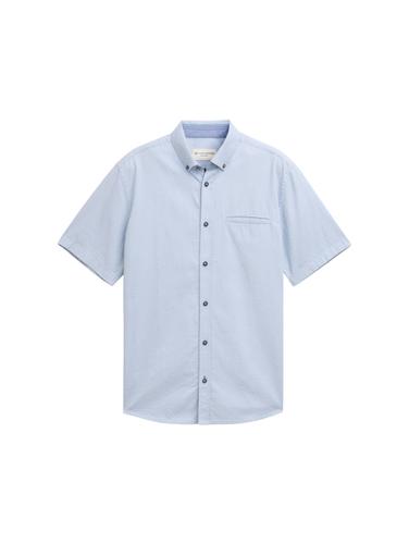 Regular Fit Kurzarmhemd aus Baumwolle M Regular Fit - Powder Blue Multicolor Dot