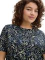 Plus Size - T-Shirt mit Print 46 Regular Fit - Multicolor Navy Dot Structure