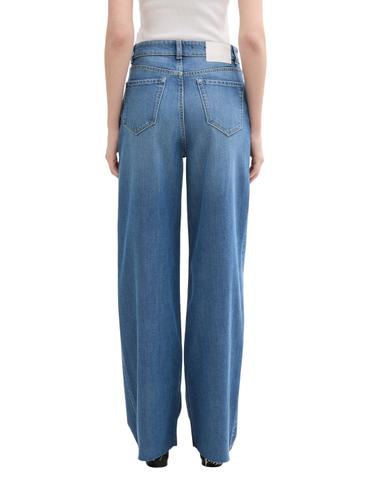 TTLINOU WIDE Jeans XL Wide Leg Fit - Clean Mid Stone Blue Denim