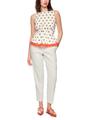 Baumwoll-Top mit Hibiskusprint 40 - Bright Ecru