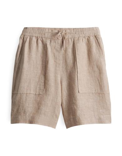 Leinen-Shorts "Melane" - Beige / 36