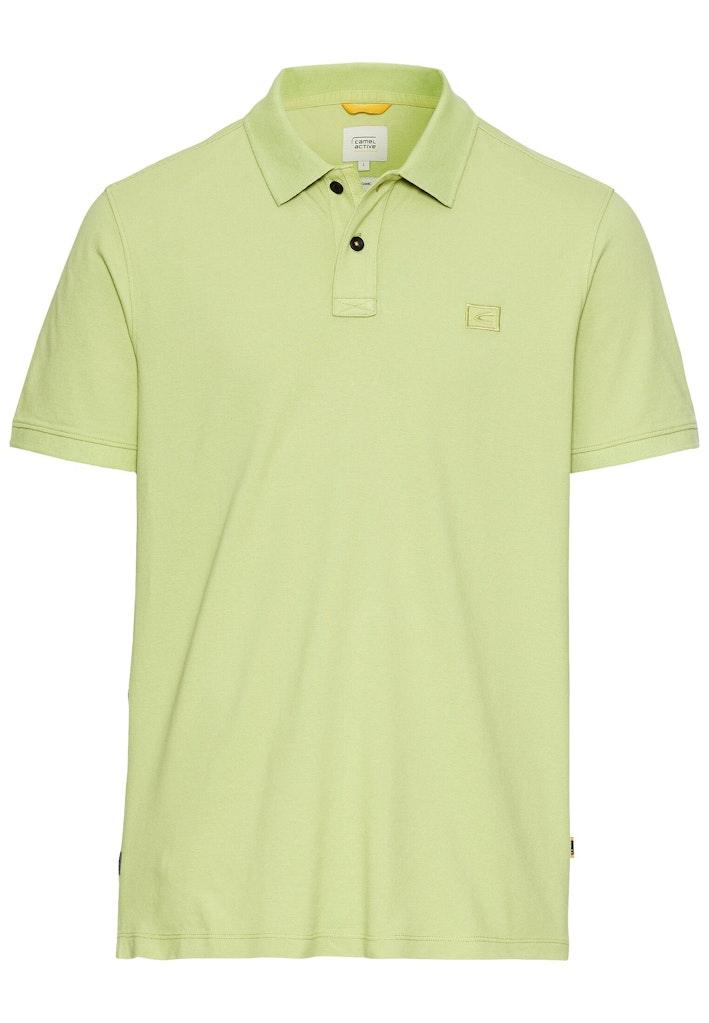 Kurzarm Poloshirt aus Baumwolle Grün L