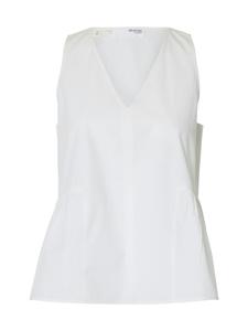 SLFBLAIR SL V-NECK PEPLUM TOP NOOS 36 Normal geschnitten - Bright White