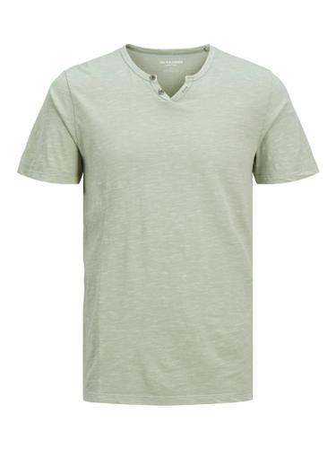 JJESPLIT NECK TEE SS NOOS L Normal geschnitten - Iceberg Green