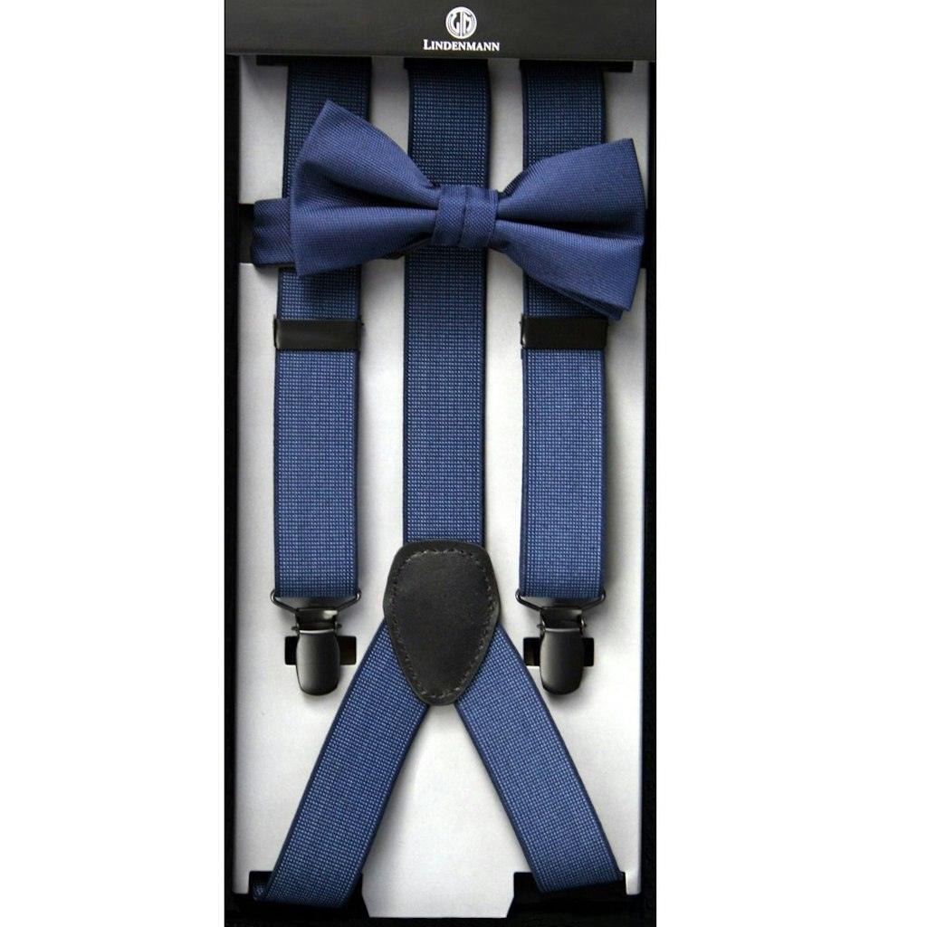 Hosenträger LINDENMANN Y/Fliege Blau 120