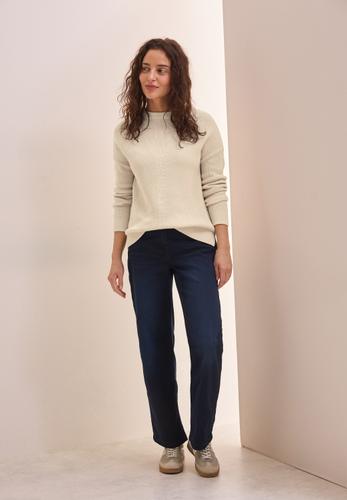Strukturpullover L - Pearl Beige