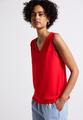Jersey-Top mit Häkeldetails Rot 40