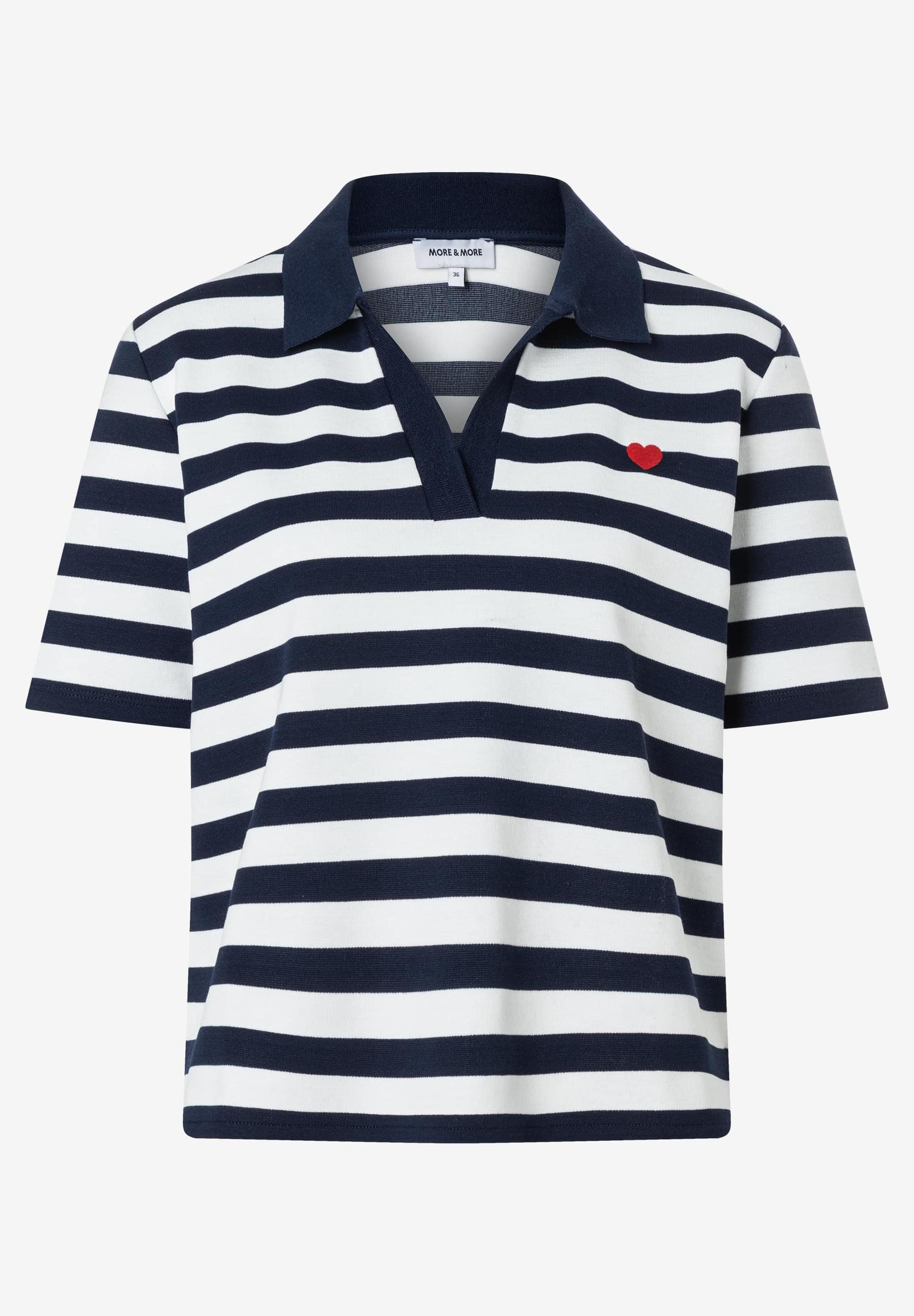 Streifen Polshirt 38 - Blau
