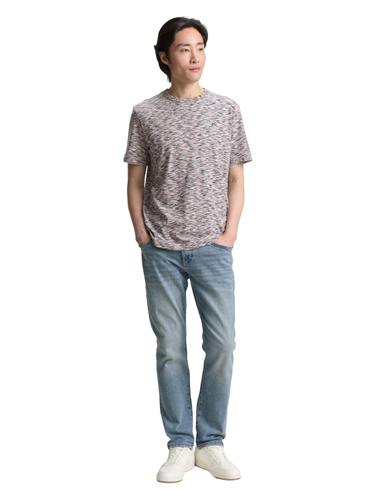 T-Shirt in Melange-Optik XXL Regular Fit - White Multicolor Spacedye