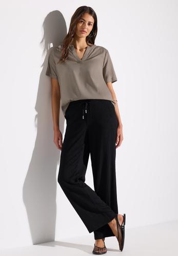 Bluse in Unifarbe 36 - Vintage Stone