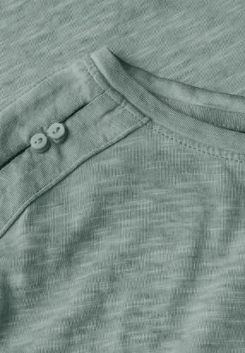 T-Shirt mit Knopfdetail L - Dark Balmy Khaki