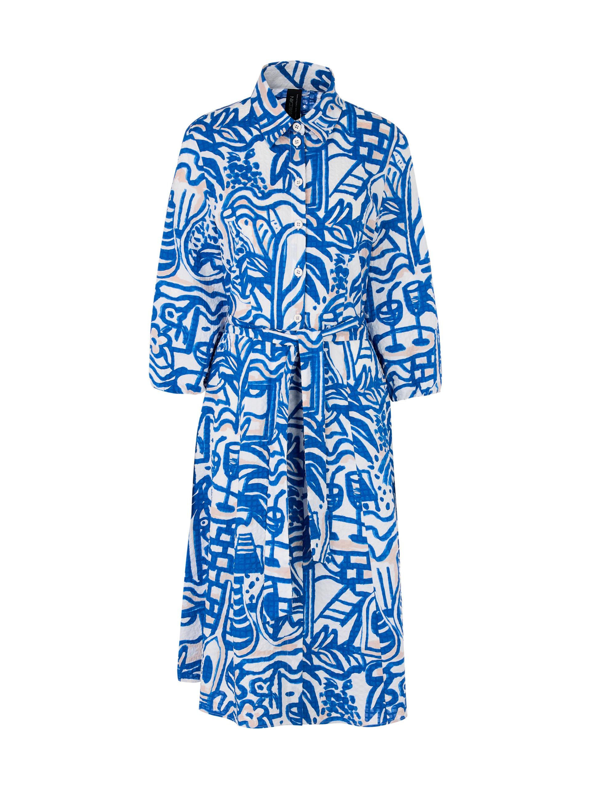 Hemdkleid mit Gemälde-Print 38 - Gentian