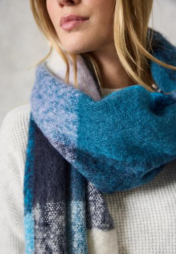 Karierter Schal A - Dark Navy Blue