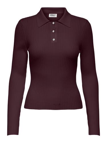 ONLELISA L/S RIB POLO RP KNT XS Normal geschnitten - Winetasting