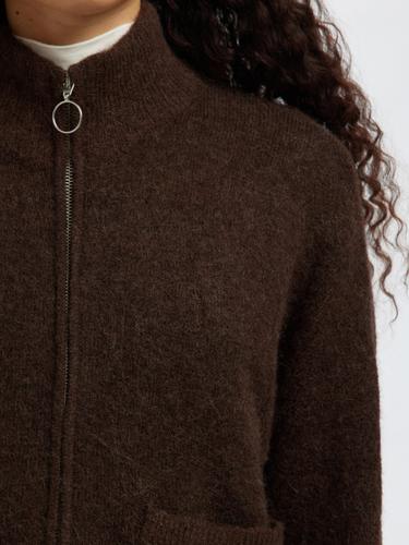 SLFSIA RAS LS KNIT ZIPPER CARDIGAN NOOS L Locker geschnitten - Delicioso